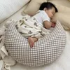 ins baby moon plaid plaid super super children freying eashion cushion born bed bedding decoration 60 cm 231228