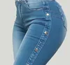 CrossBorder Europe And The United States Foreign Trade Explosion High Waist Stretch Floor Horn Jeans Ladies Pants 231228