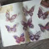 Wrap regalo 18pcs farfalla dorata fatta di adesivo di carta in stile vetro Scrapbooking etichetta etichetta da imballaggio fai -da -te tag