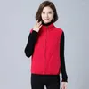 Chalecos de mujer 2023 Otoño Invierno Chaleco de doble cara Chaleco de mediana edad Fluffy Fleece Chaqueta sin mangas Casual Grueso Cálido Chaleco corto