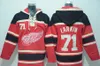 Herren Detroit Red Wings #13 Pavel Datsyuk #9 Howe #14 Nyquist #19 Yzerman #40 Zetterbery #71 Larkin Red Black Eishockey-Trikots Kapuzenpullover