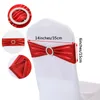 100pcs/Los Spandex Elastic Chair BOWS Band mit für Hochzeit Bankett Party Dekor