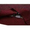 秋のメンズ濃い暖かいニット格子縞の長袖の長袖のタートルネックセーター半分ジッパーウォーウール冬のジャンパー快適な服231228