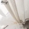 Curtain Modern White Curve Sheer Curtains For Living Room Window Tulle Voile Bedroom Transparent Drapes Blinds Custom Panel 231227
