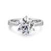 Cluster Rings LESF LEXURY 4 CT Solitaire Round Round Cut 6 Prong Sona Diamond 925 Серебряное обручальное кольцо для женщин 278O