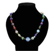 Colliers pendants Perles de verre à la main Collier Fashion DIY Bijoux d'opale délicate pour les filles