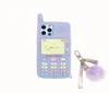 Hårboll Tassel KeyChain 3D Silicone Telefonfodral för iPhone 13 12 Pro Max 11 12mini 7 8 Plus X Xs XR Söt skydd Cover mer S2344332