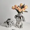 Creatieve Man Lichaam Vaas Spier Vorm Bloem Hars Sculptuur Moderne Kunst Decoratie Plant Pot Thuis Tafelblad Decor 231227