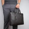 Briefzüge Nesitu Highend A4 Black Chocolate Echtes Leder 14 '' Laptop Männer Aktentasche Business Messenger Bag Portfolio M7411
