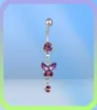 6 colors mix colors Belly Button Navel Rings Body Piercing Jewelry Dangle Accessories Fashion Charm Butterfly 20PcsLot6998601