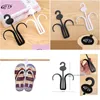 Hooks & Rails Plastic Slippers Hook Supermarket Slipper Shoe Hangers Padded Shoes Sandals Sample Jewelry Drop Delivery Home Garden Hou Dh21F