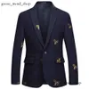 Uits Lim Tyles Uit Quality Fit Embroidered Business Casual Bee High Blazer Fashion Coat Slim Men S Suit Linen 326 Suits Designer Formal Jackets Styles S Jacket 774