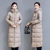 Trenchs de femmes manteaux femme sweat à capuche rouge canard vers le bas pardessus zippé coupe-vent noir longue veste de rembourrage Parka matelassée rembourrée froide