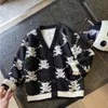 Autumn Winter Girls Boys Fleece Knitting Sweaters Baby Children Cardigan 231228