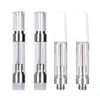 USA Stock White Tip Th210 Atomizer 0,8 ml engångs 510 Tank keramisk spole för tjock oljepatronglasvagnar Press Tips M6T Fit M3 Batteri