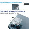 Protetor de lente de câmera traseira ultra hd para iphone 11-15 seriais tela de seda vidro temperado transparente 9h dureza capa anti-arranhões amigável