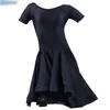 Stage Wear Style Latin Dance Costume Adult Dress Female Short-Sleeved Performance Four Seasons Competition Dovetail