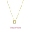 High Quality Tifannissm 18k Gold OT Holiday Gift Bracelet Jewelry Tian She end Brand and Korean Simple Lock Chain Pendan With Original Box