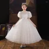 Kız Elbise Prenses Elbise Bahar Superego Yabancı Çocukların Doğum Günü Tatlı Genç Air Host Piyano Performansı