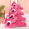 Brinquedos de pelúcia de urso rosa fofos 40 cm de morango
