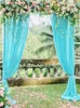 2Pcs Wedding Backdrop Curtain Chiffon Fabric Drape for Party Curtains Panels with Rod Pockets Home Window Decorations 231227