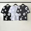 Springsummer New American High Street Kapok Full Print Foam短袖メンズビーチカジュアルTシャツ女性11