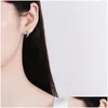Stud Earrings Loriele 3Stone Moissanite Hie Hoop 925 Sterling Sier Hypoallergenic Tiny Cartilage For Women Jewelry Drop Delivery Otlef