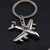 Nyckelringar Uppdatera metallplan Key Ring Shiny Airplane Keychain Holders Pendant Fashion Jewelry For Men Women Christmas Gift Dhgarden Dhjqf