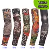 5 PCS new mixed 92Nylon elastic Fake temporary tattoo sleeve designs body Arm stockings tatoo for cool men women9303155