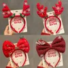 Hair Accessories Kids Headband Halloween Cosplay Cartoon Elk Snowflake Bow Hairband Birthday Party Headwear Christmas Gift