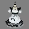 Sweet Queen Japanese Lolita A-Line Mini Dress Blondewig Shortwig Haikyuu Exploit Ladies Lace Trim Maid Cosplay Uniform Sleeve 248