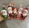 Rood Groen Kerst Peuter Babypoppen met Beweegbare Armen Benen Poppenhuis Accessoires Baby Elfen Speelgoed Voor Kids2654104