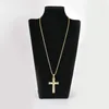 Collane a pendente in acciaio inossidabile squisito grande cz pietre cz collana croce da donna uomo gioiello di moda cristiano cristiano