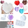 Cake Tools Heart Shaped Sile Mold Baking Pan For Pastry 3D Diamond Molds Mousse Chocolate Drop Delivery Dhxiv