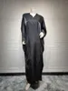 Etnik Giyim Abayas Kadınlar İçin Kimono Uzun Ligs Femme Sıradan Gevşek Açık Abaya Batwing Sley Saten Elbise Kaftan İslam büyüklüğünde