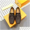 38 Style Designer loafers män skor fast färg mode affärsverksamhet casual bröllop fest klassisk cogodile mönster metall klänning storlek dr dip0