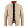Cardigan masculin couleur Couleur enleceinte cardigan cardigan zipper tricot veste d'hiver jupe chaude 231227