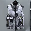 거위 남성 겨울 다운 코튼 재킷 조끼와 흰색 오리 따뜻한 가벼운 편안한 미니멀리스트 세련된 캐나다 조끼 크기 : m-7xl