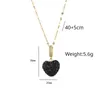 Pendant Necklaces Trendy Romantic Zircon Candy Color 3d Love Heart For Women Girls Fashion Accessories Jewelry Gifts