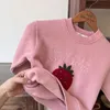 Çocuk Sweaters Sonbahar Kış Kız Kızlar Sevimli Baskı Sweatshirts Bebek Toddler Pamuk Out Giyim Üst Giysileri 231227