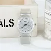 JHLF Brand Korean Fashion Promotion Quartz Ladies Watches Casual Personality Student Womens Watch White Transparent Plastic Band G188F