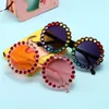 Okulary przeciwsłoneczne Dzieci Summer Fshion błyszczące kryształ okrągłe okulary słońca odcienie Kolorowe dhinestone okulary uv400 gogle