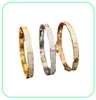 Set Volledige CZ diamanten Liefde Bangle Armbanden designer Zilver Goud schroevendraaier armband voor vrouwen en mannen paar sieraden53461249862697