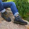 GLAZOV Men Work Boots Fashion Shoes Winter Mountain Climbing Mens Top Quality Outdoor Casual Autumn 231225