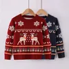 Kinderkleding herfst- en winterkersttrui voor jongens en meisjes Cartoon elandensweater 231228