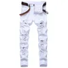 Arrival Men's Cotton Ripped Hole Jeans Casual Slim Skinny White Men Trousers Fashion Stretch Hip Hop Denim Pants Male 231227