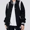 Men's Jackets VIntage Varsity Men Classic Baseball Uniform Atumn Streetwear Black White Women Bomber Coat Fashion Man Clothing