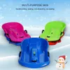 Plastic Snow Sled Sleigh Snower Speeder Sled avec corde pull Toboggan Winter Sledge Kid Snower Scooter pour l'hiver Snow Swed 231227