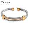 Modyle new arrival spring wire line colorful titanium steel bracelet stretch Stainless steel Cable Bangles for women270c