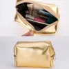 Kosmetische Taschen Frauen Bag Rosa Gold Make -up Reißverschluss Make -up Handtasche Organizer Aufbewahrungsbeutel Taschen Toilettenwaschungs Schönheit Box